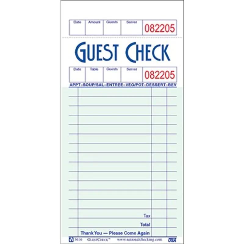 Guest Check 3.5X6.75 IN 16 Line 5000/Case