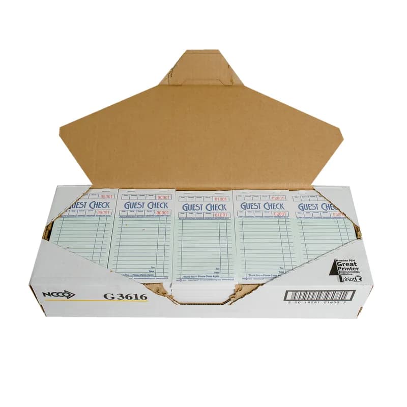 Guest Check 3.5X6.75 IN 16 Line 5000/Case