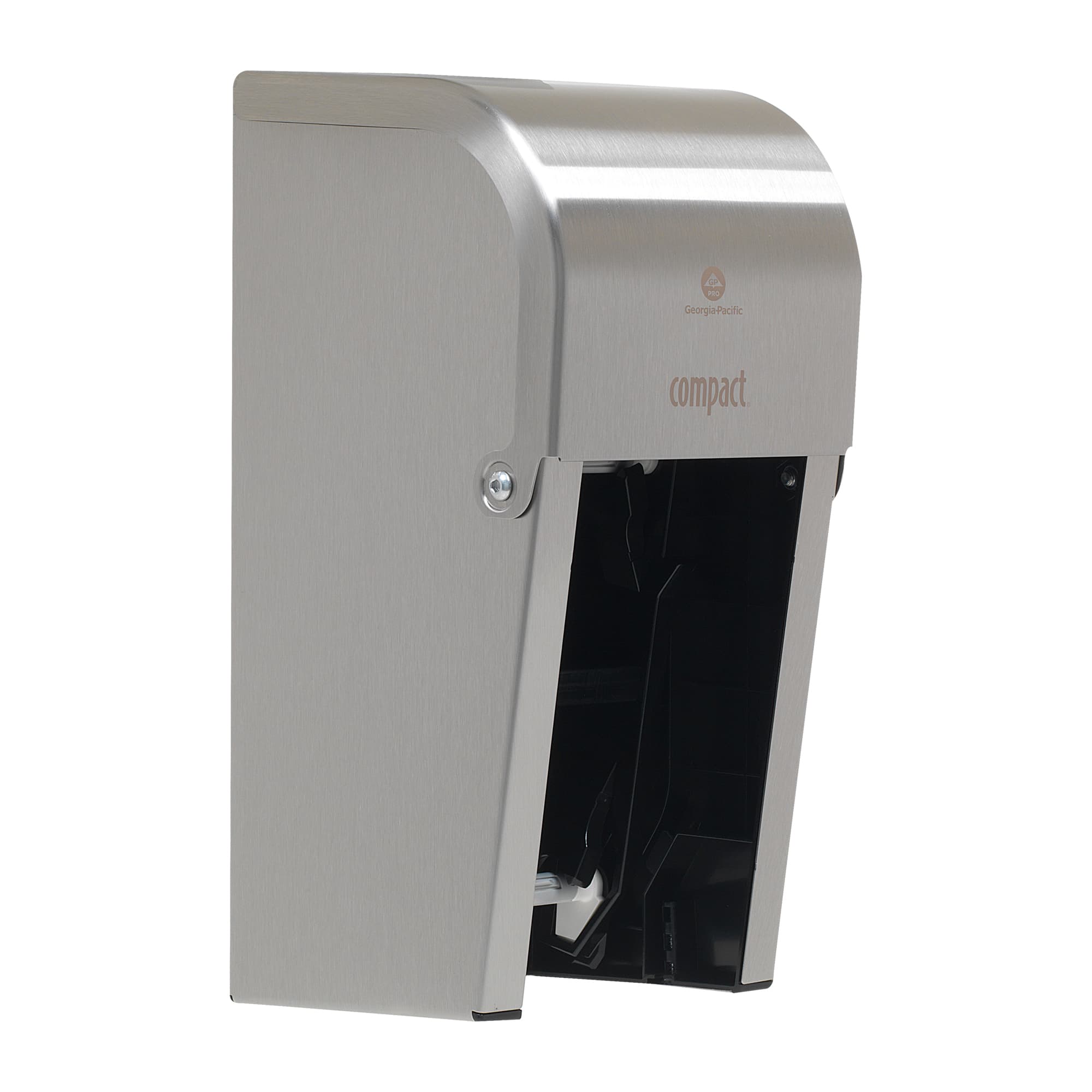 Compact® Toilet Paper Dispenser Stainless Steel Silver Double Roll Vertical Coreless High Capacity 1/Each