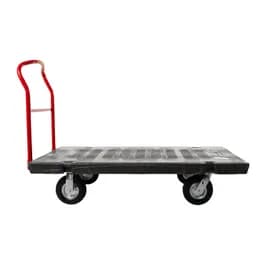 Platform Truck Large (LG) 60X30 IN 2500 LB Black Red Plastic Metal 8 IN Polyolefin Casters 1/Each