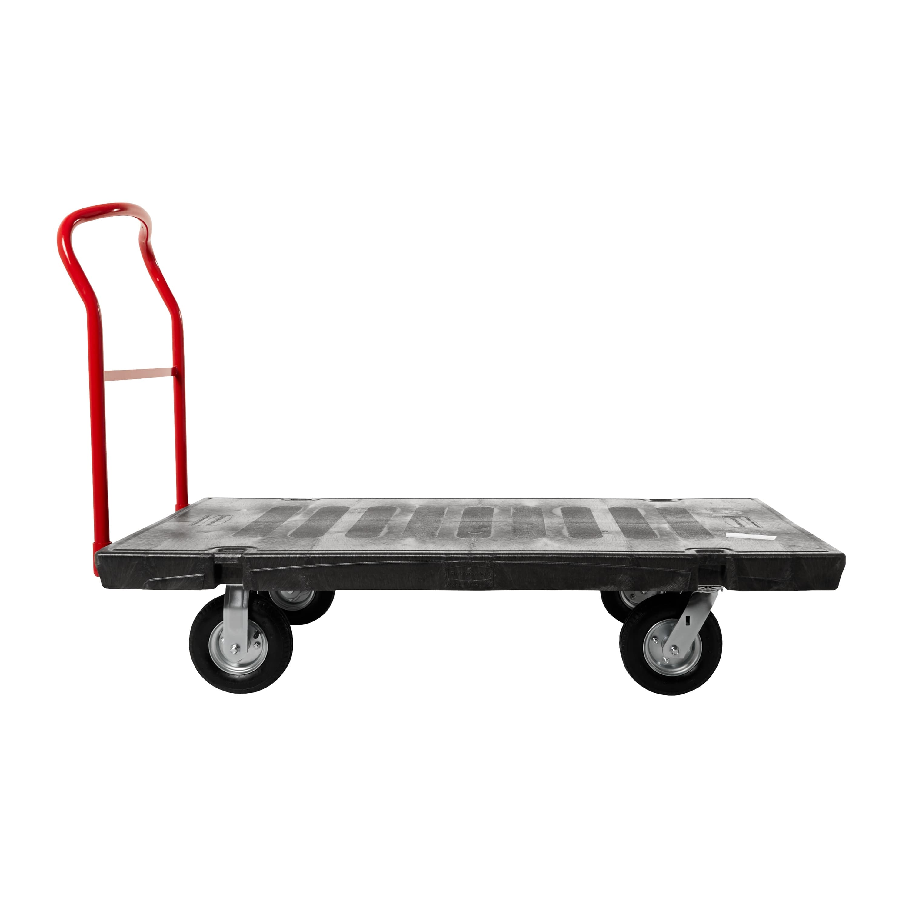Platform Truck Large (LG) 60X30 IN 2500 LB Black Red Plastic Metal 8 IN Polyolefin Casters 1/Each