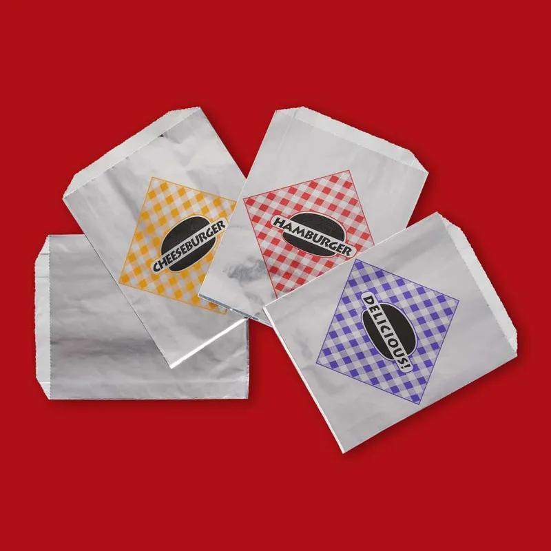 Cheeseburger Bag 6.5X1.5X7.75 IN Foil-Lined Paper 1000/Case