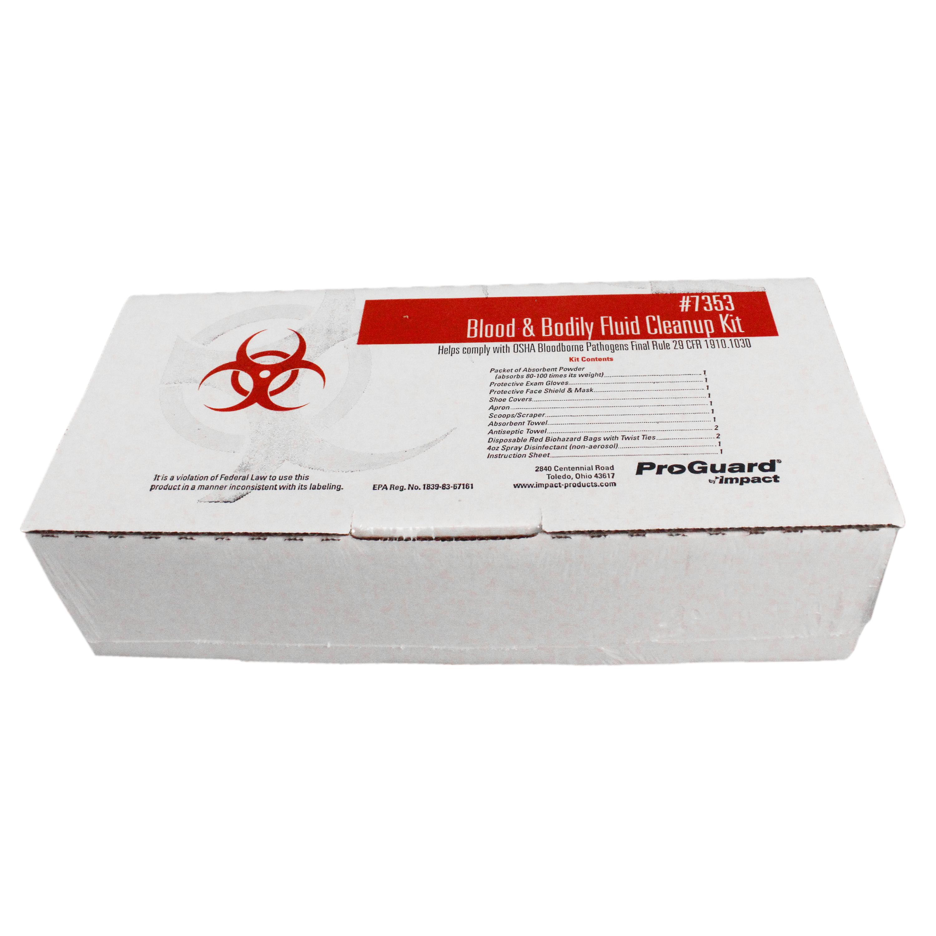 Pro-Guard® Bloodborne Pathogen Kit Red White Plastic 1/Each