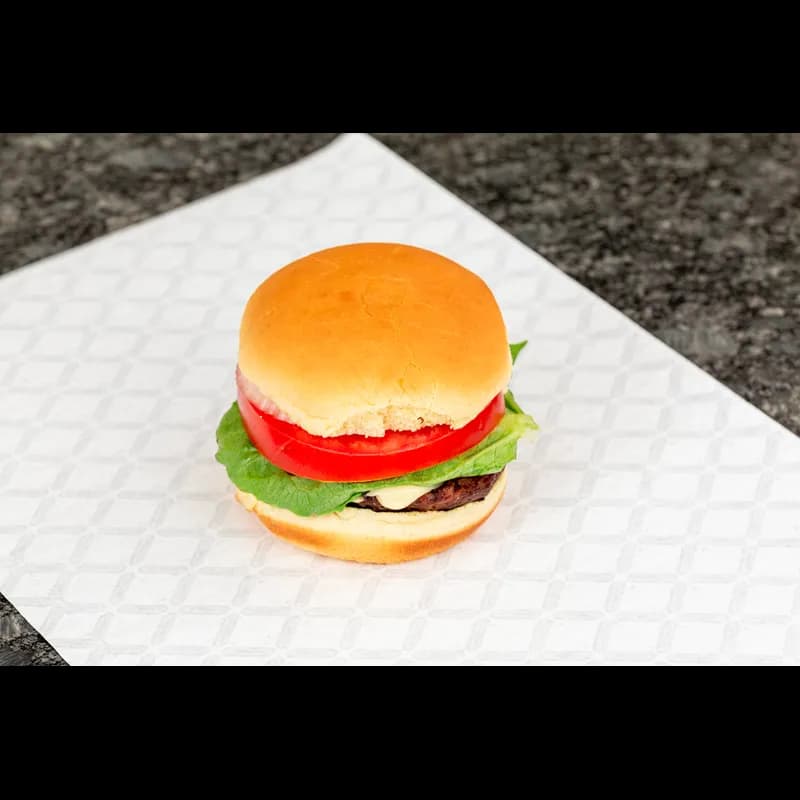 Burger Patty Sheet 10.5X14 IN Foil-Lined Paper Silver Yellow Heat Proof 2500/Case