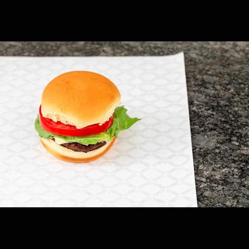 Burger Patty Sheet 10.5X14 IN Foil-Lined Paper Silver Yellow Heat Proof 2500/Case