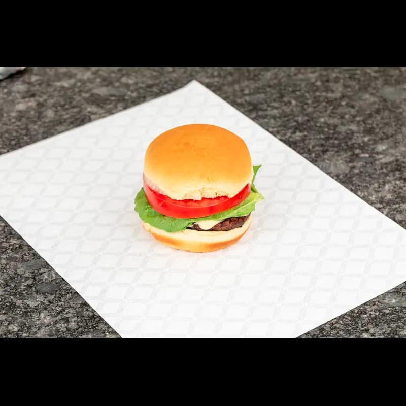 Burger Patty Sheet 10.5X14 IN Foil-Lined Paper Silver Yellow Heat Proof 2500/Case