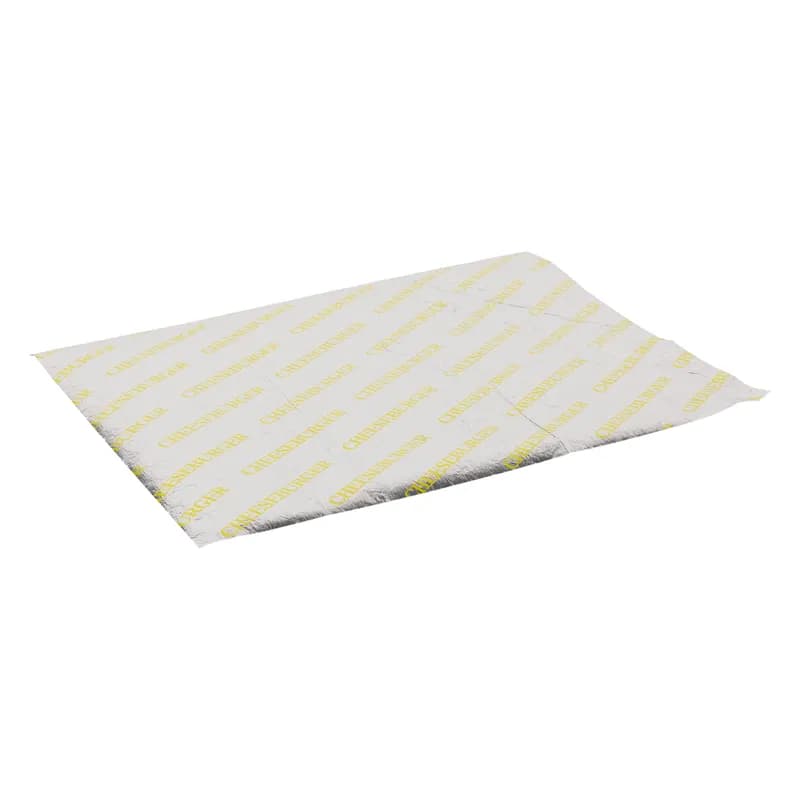 Burger Patty Sheet 10.5X14 IN Foil-Lined Paper Silver Yellow Heat Proof 2500/Case