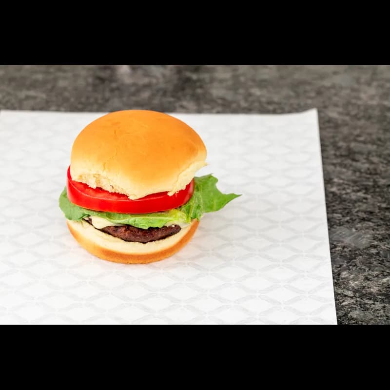 Burger Patty Sheet 10.5X14 IN Foil-Lined Paper Silver Yellow Heat Proof 2500/Case