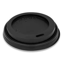 Karat® Lid Dome 80MM PP Black For 8 OZ Hot Cup Sip Through 1000/Case