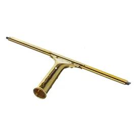 GoldenClip® Window Squeegee Brass Rubber Gold Black Complete Straight With 12IN Head 1/Each