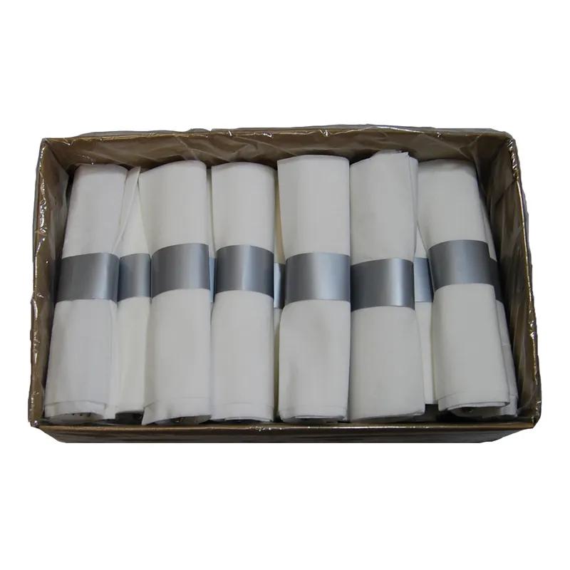 4PC Cutlery Kit PS Silver Pre-Rolled With Napkin,Fork,Knife,Teaspoon 100/Case
