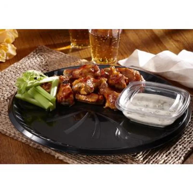 SturdiWare® Serving Tray Base 12X0.63 IN PS Black Round 36/Case