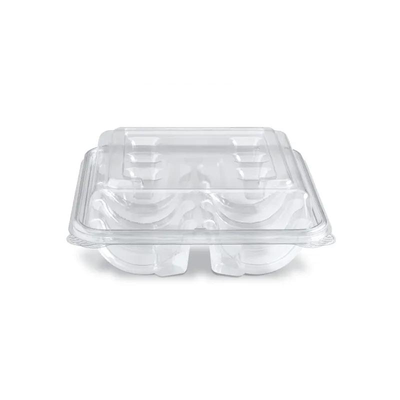 Cookie Hinged Container With Low Dome Lid PET 200/Case