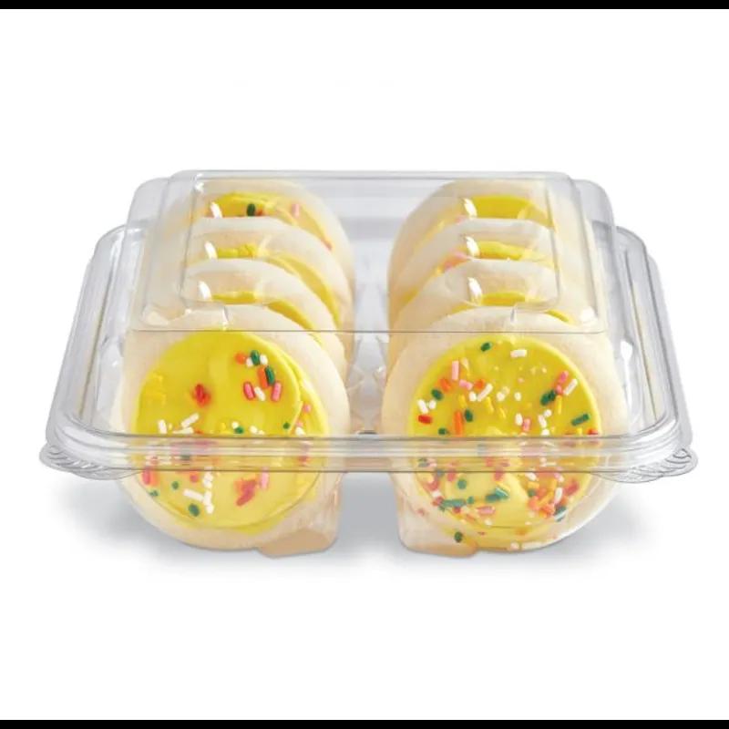Cookie Hinged Container With Low Dome Lid Plastic 200/Case
