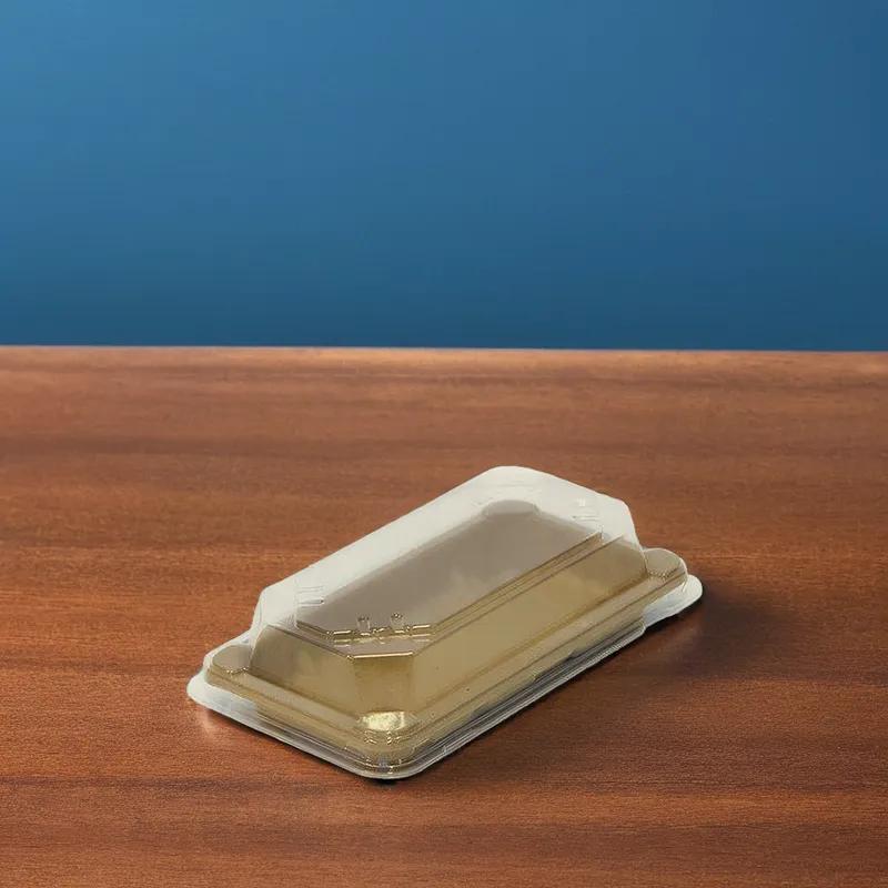 Lid Small (SM) 7X4X1.4 IN PET Clear For Sushi Tray Freezer Safe Microwave Safe Oven Safe Anti-Fog 1000/Case