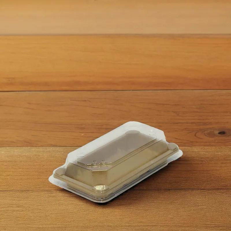 Lid Small (SM) 7X4X1.4 IN PET Clear For Sushi Tray Freezer Safe Microwave Safe Oven Safe Anti-Fog 1000/Case