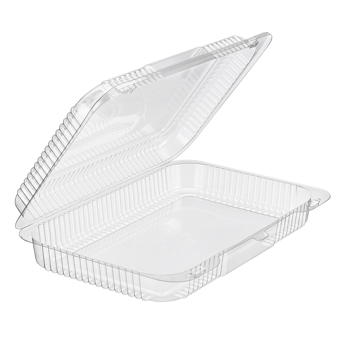 Essentials Take-Out Container Hinged With Dome Lid 11.5X8X2.25 IN RPET Clear Rectangle 1/Case
