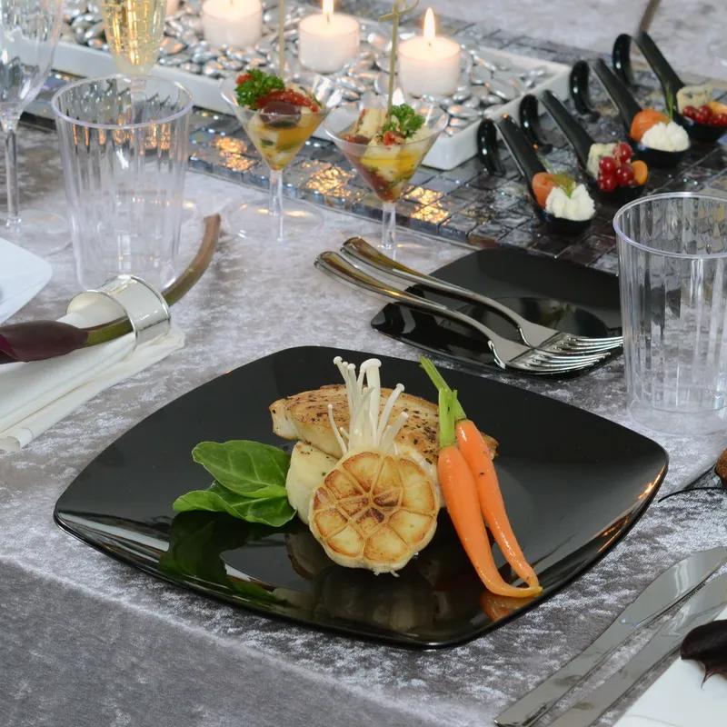 Plate 10 IN PS Black 120/Case