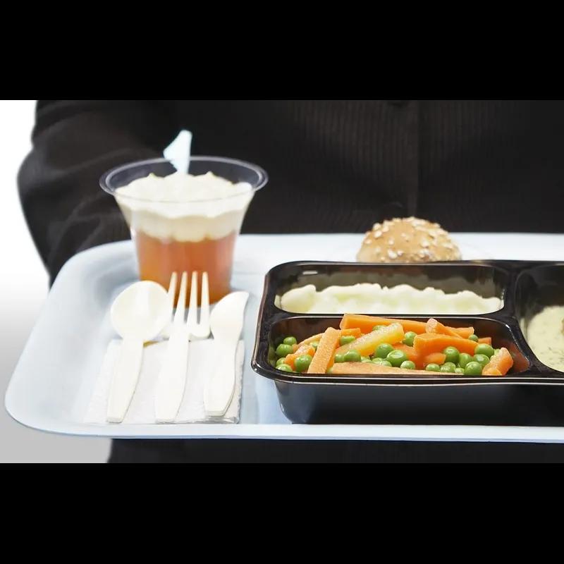 3PC Cutlery Kit PP White Medium Weight With 8X10 Napkin,Spork,Straw 1000/Case