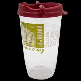 Cup & Lid Combo Tumbler With Dome Lid 16 OZ Plastic Swivel 72/Case