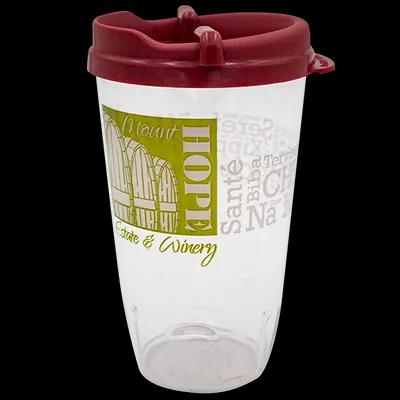 Cup & Lid Combo Tumbler With Dome Lid 16 OZ Plastic Swivel 72/Case