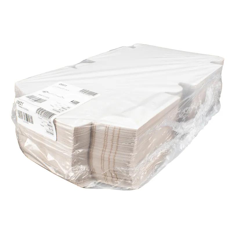 Bakery Box 6X6X2.5 IN Clay-Coated Kraft Board White Kraft Square Lock Corner Tuck Top 250/Bundle