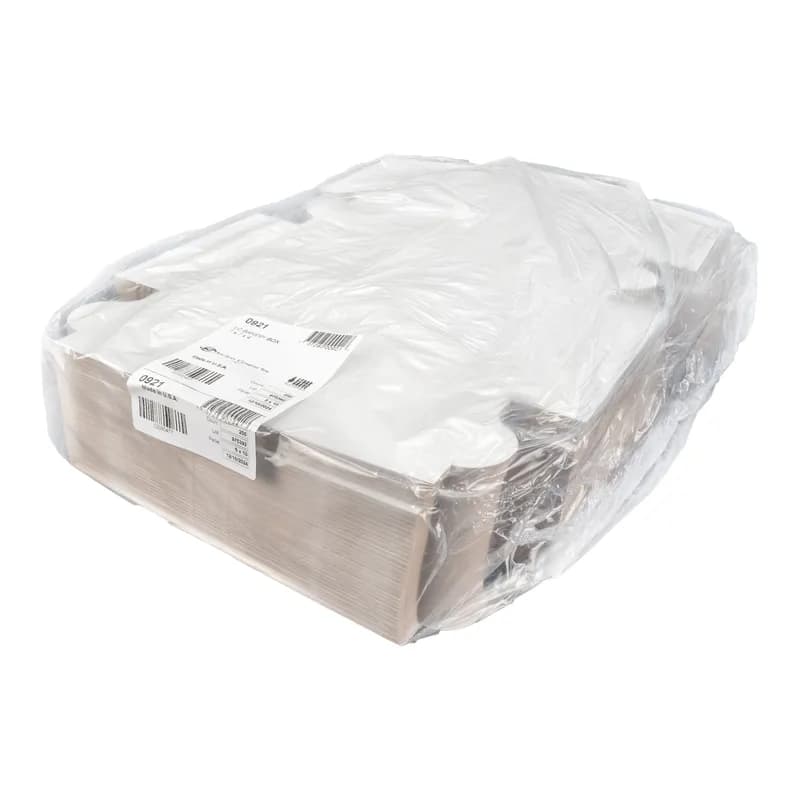 Bakery Box 7X7X4 IN Clay-Coated Kraft Board White Kraft Square Lock Corner Tuck Top 250/Bundle