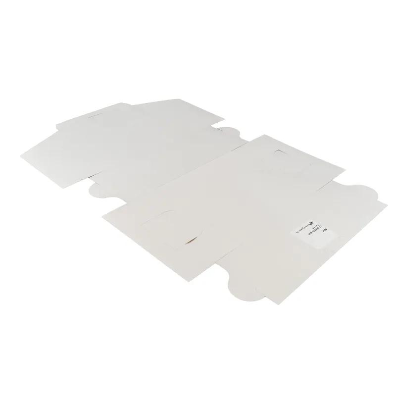 Bakery Box 7X7X4 IN Clay-Coated Kraft Board White Kraft Square Lock Corner Tuck Top 250/Bundle