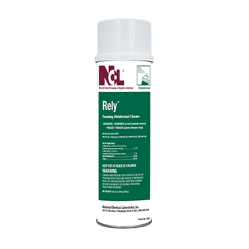 RELY Disinfectant Cleaner 2.75X2.75X9.5 IN 18 FLOZ Foam 12/Case