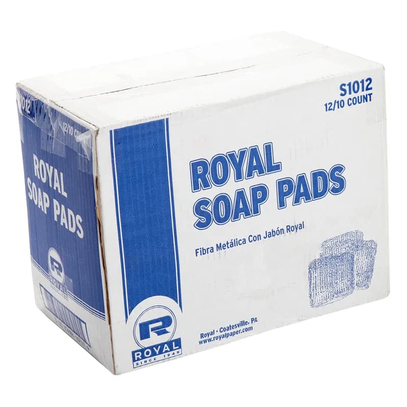 Soap Pad 3.50X3.25X0.75 IN Steel Wool Red Hotel Size Institutional 10 Count/Box 12 Box/Case