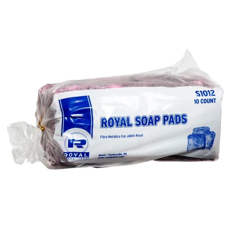 Soap Pad 3.50X3.25X0.75 IN Steel Wool Red Hotel Size Institutional 10 Count/Box 12 Box/Case