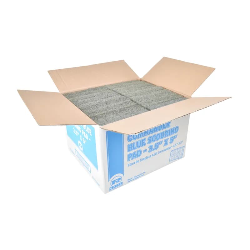 Scouring Pad 5X3 IN Blue Extra Heavy Duty 3 Count/Pack 12 Packs/Case 36 Count/Case