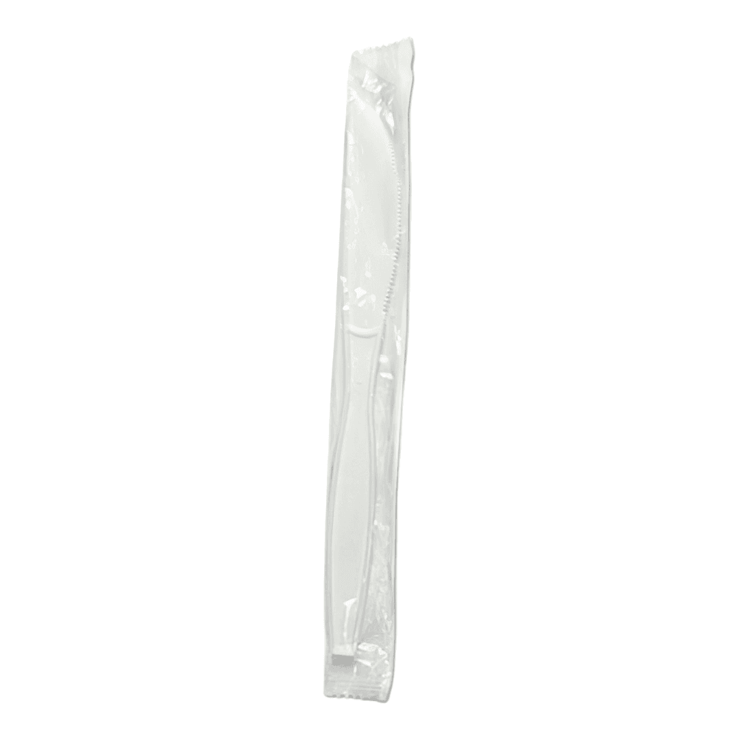 Victoria Bay Knife PP White Medium Weight Individually Wrapped 1000/Case
