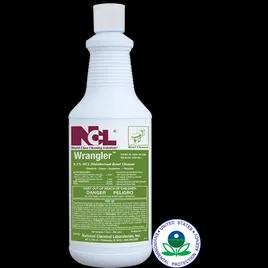 WRANGLER Cherry Toilet Bowl Cleaner One-Step Disinfectant 32 FLOZ Daily Multi Surface RTU Hydrochloric Acid 12/Case