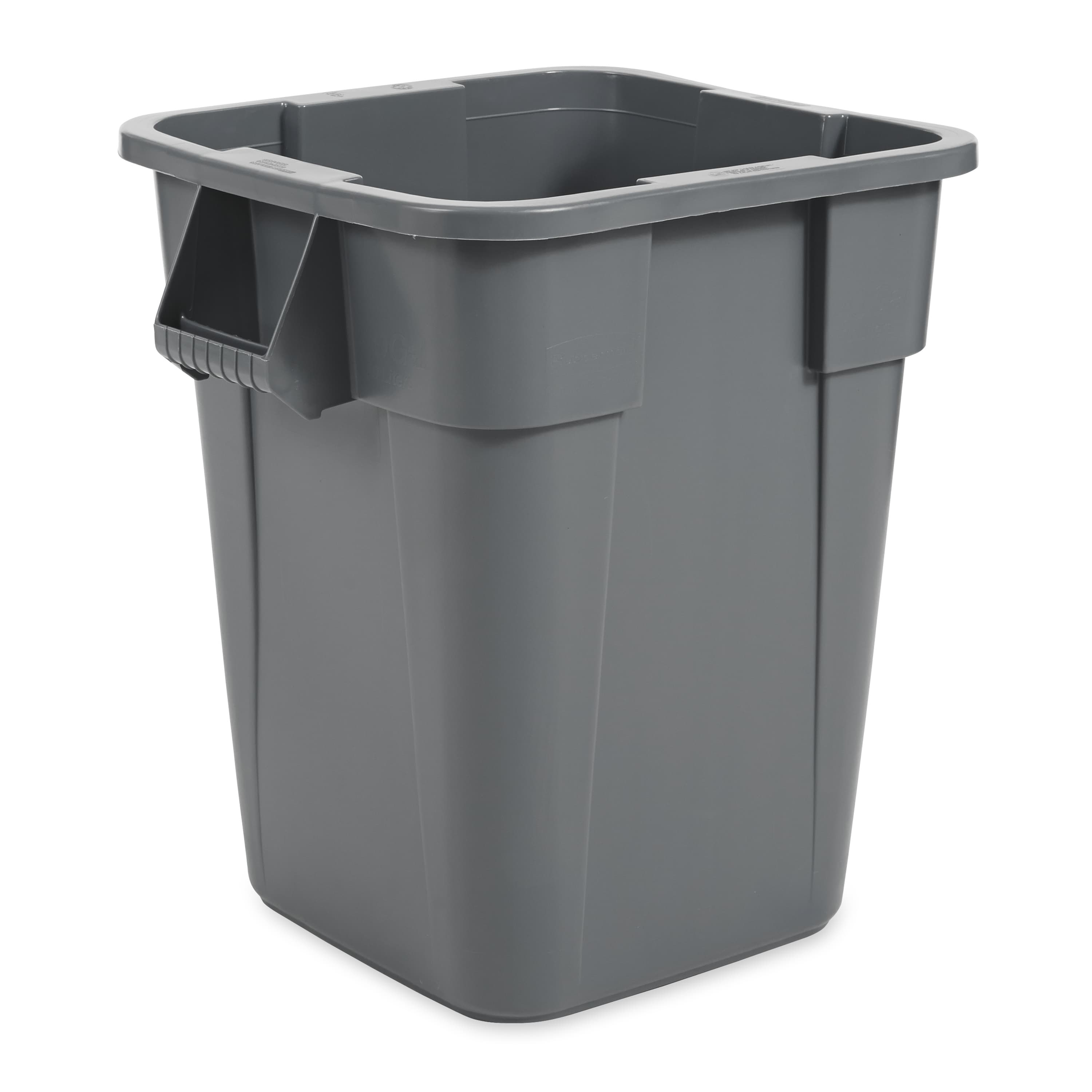 Brute® 1-Stream Trash Can 23.25X27X29 IN 40 GAL 160 QT Gray Square Resin Food Safe 1/Each