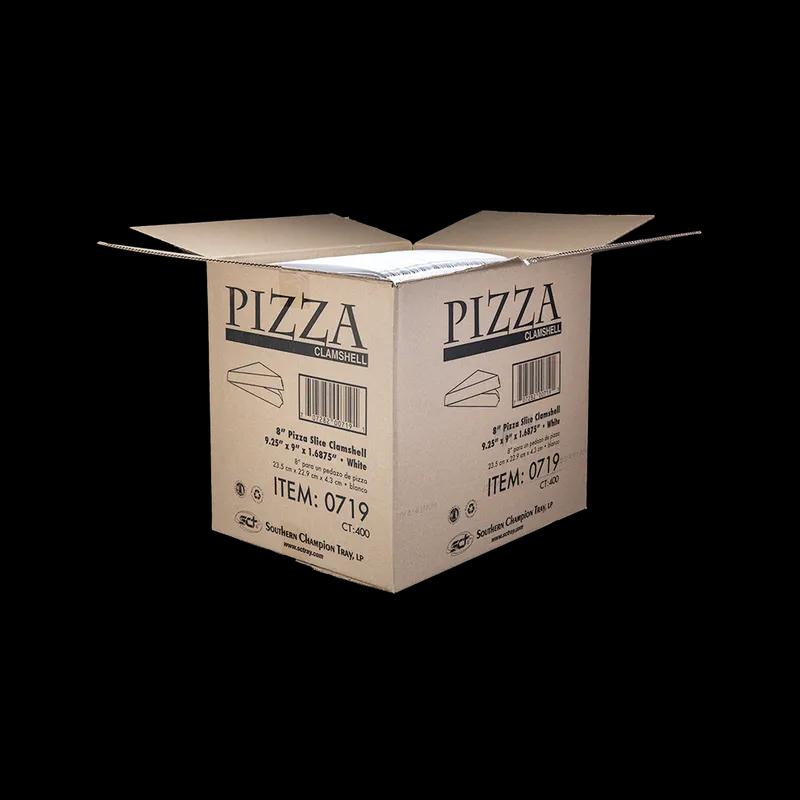 Pizza Slice Container White Triangle 400/Case