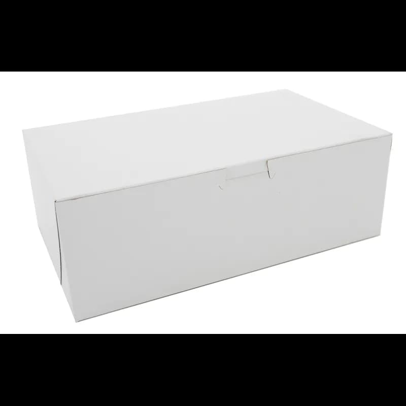 Donut Box 10X6X3.5 IN Clay-Coated Kraft Board White Kraft Rectangle Lock Corner 250/Bundle