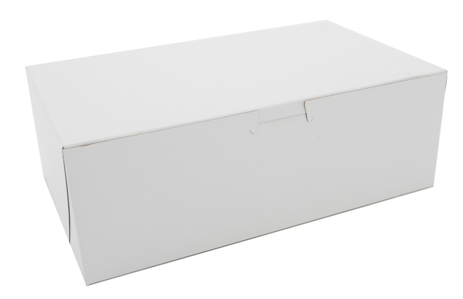 Donut Box 10X6X3.5 IN Clay-Coated Kraft Board White Kraft Rectangle Lock Corner 250/Bundle
