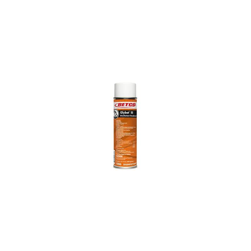 Glybet III Citrus Bouquet Disinfectant 16 FLOZ Multi Surface Daily Aerosol Tuberculocidal 12/Case