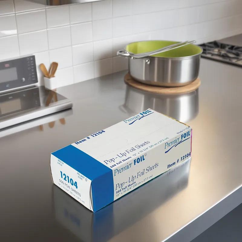 Foil Sheets 12X10.75 IN Aluminum Silver Interfold 500 Sheets/Pack 6 Packs/Case