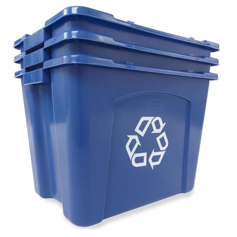 1-Stream Recycling Bin 16X20.75X14.75 IN 14 GAL Blue Resin 1/Each