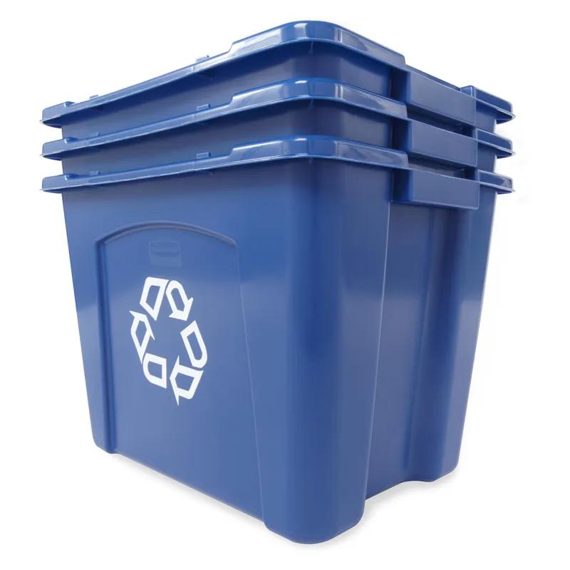 1-Stream Recycling Bin 16X20.75X14.75 IN 14 GAL Blue Resin 1/Each