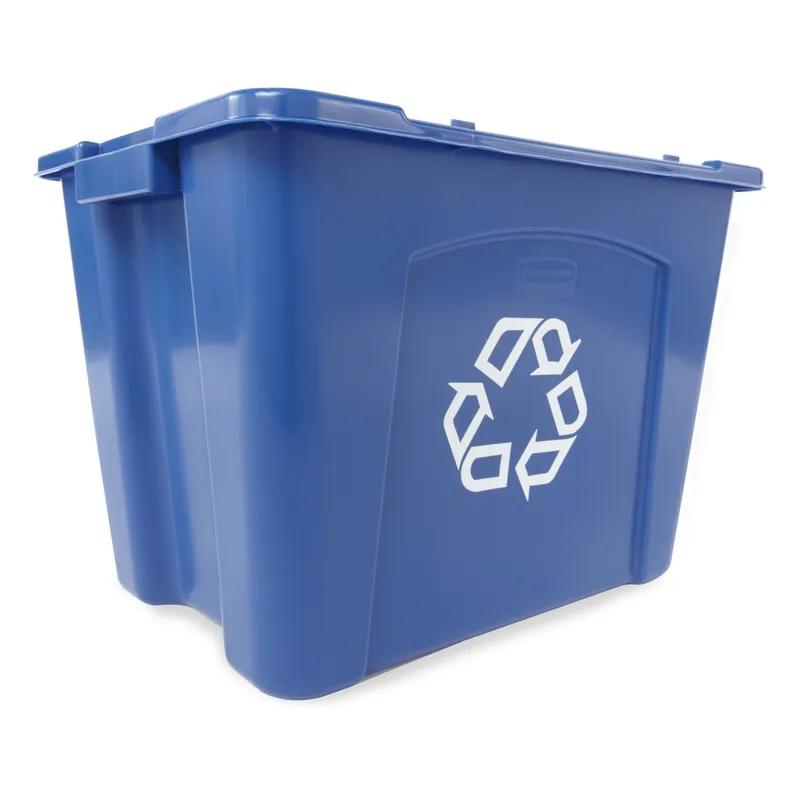 1-Stream Recycling Bin 16X20.75X14.75 IN 14 GAL Blue Resin 1/Each
