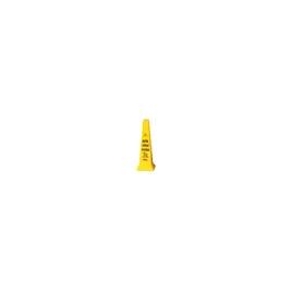 Safety Cone 36 IN Caution Wet Floor Yellow Plastic Multilingual 4 Side 1/Each