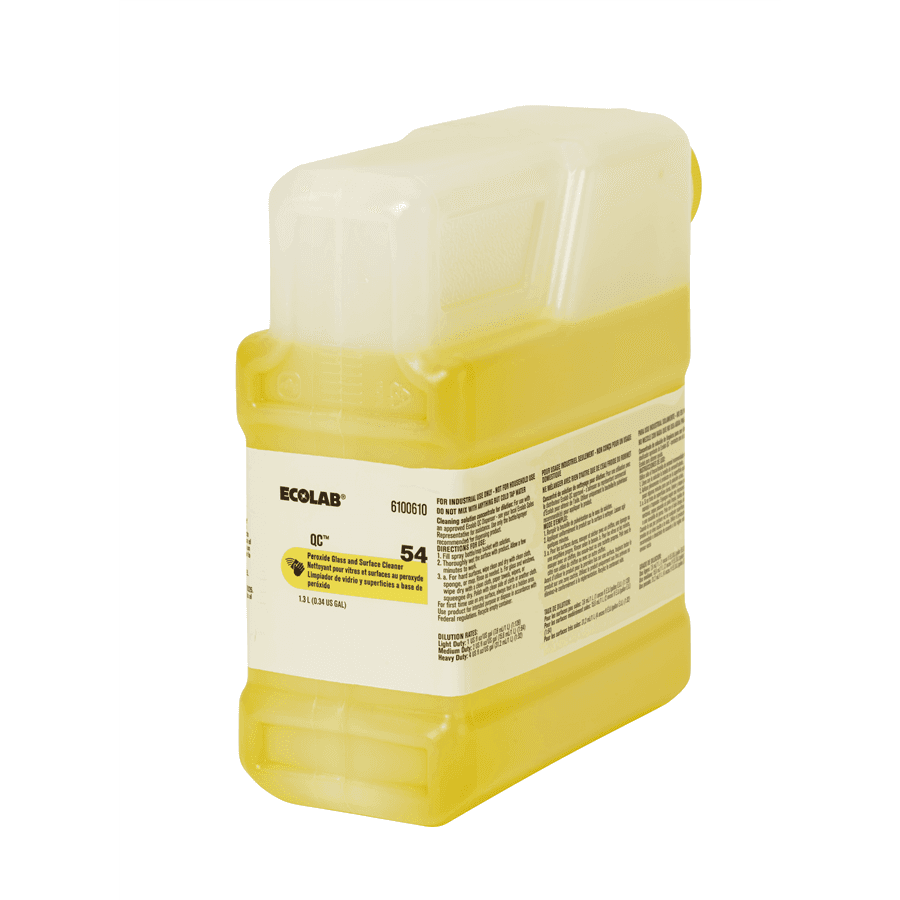 QC Morning Breeze Window & Glass Cleaner 1.3 L Daily Multi Surface Concentrate Peroxide 2/Case