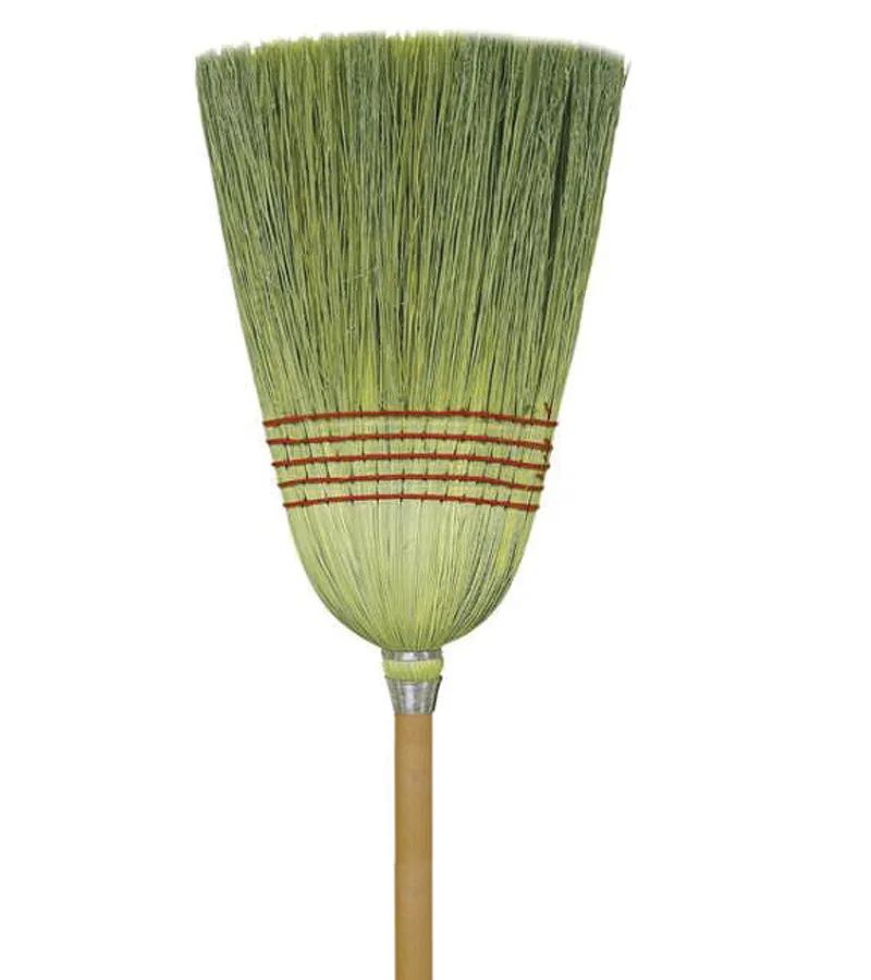 O-Cedar® Janitor Warehouse Broom 1.125 IN 42IN Natural Corn/Yucca Blend Pine Lacquered With 17IN Head 5 Sew 1/Each