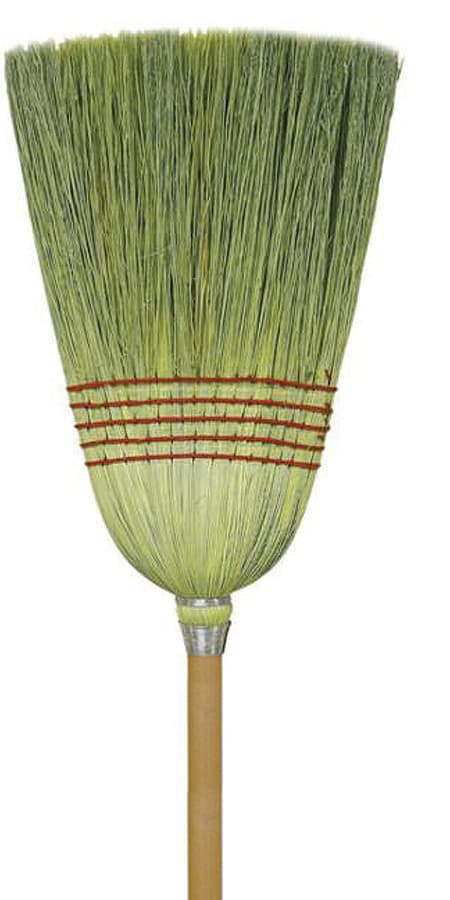 O-Cedar® Janitor Warehouse Broom 1.125 IN 42IN Natural Corn/Yucca Blend Pine Lacquered With 17IN Head 5 Sew 1/Each