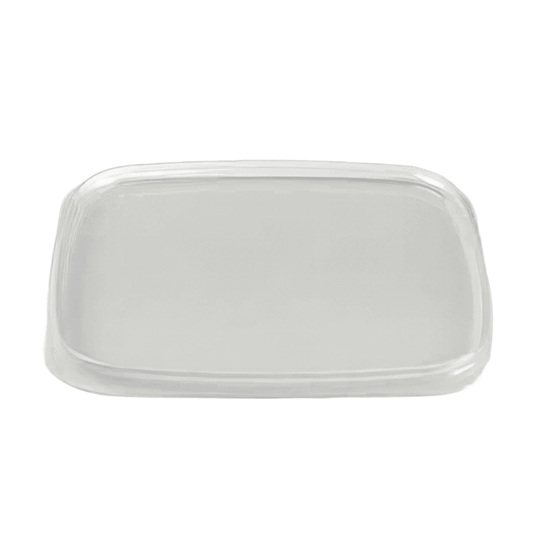Lid Flat 4.6X4.6X0.29 IN PP Clear Square For Container 900/Case