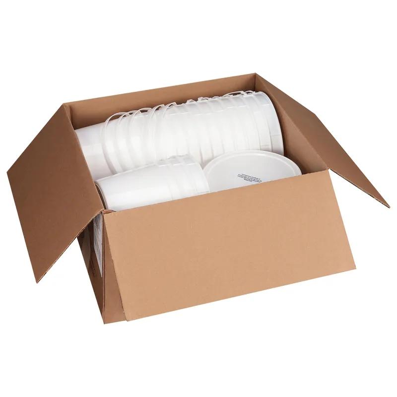 Soup N Serve Soup Take-Out Box Fold-Top With Flat Lid 8.3X8.3X6.13 IN Corrugated Paperboard Kraft Square 15/Case