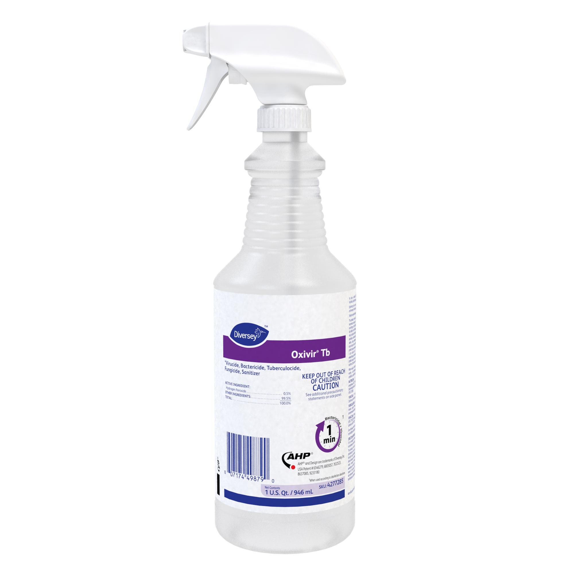 Oxivir® Tb One-Step Disinfectant 32 FLOZ Multi Surface Liquid RTU Accelerated Hydrogen Peroxide (AHP®) 12/Case